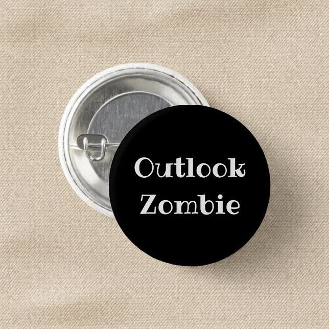 Outlook Zombie Lustiger Büro Pinback Button (Von Creator hochgeladen)