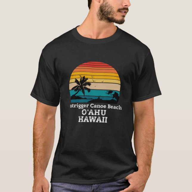 Outrigger Canoe Beach Geschenk T-Shirt (Vorderseite)