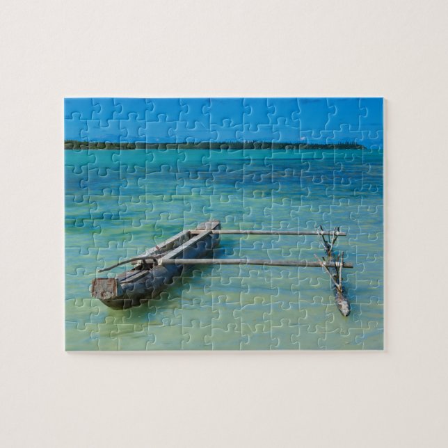Outrigger-Kanu im Schwarzen Ozean Puzzle (Horizontal)