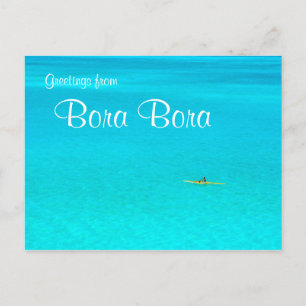 Outrigger Kanu in Bora Bora Textpostkarte Postkarte
