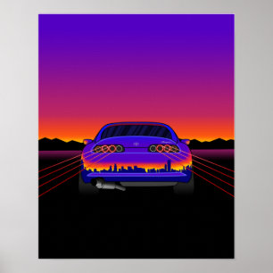 Outrun Supra Poster