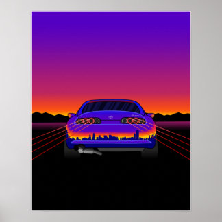Outrun Supra Poster