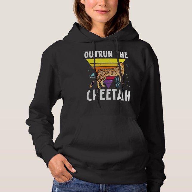 Outrun The Cheetah Wildlife Animal Zookeeper Hoodie (Vorderseite)