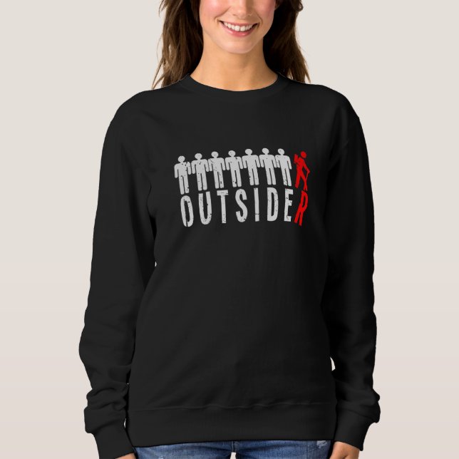 Outsider Fun Outdoorwandern & Camping Gear für Män Sweatshirt (Vorderseite)
