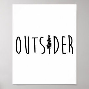 Outsider Mountains Tee Natur Wandern Outdoor Cool Poster