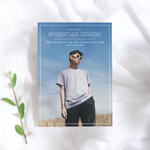 Outstanding   Trendy Photo Graduation Announcement Einladung