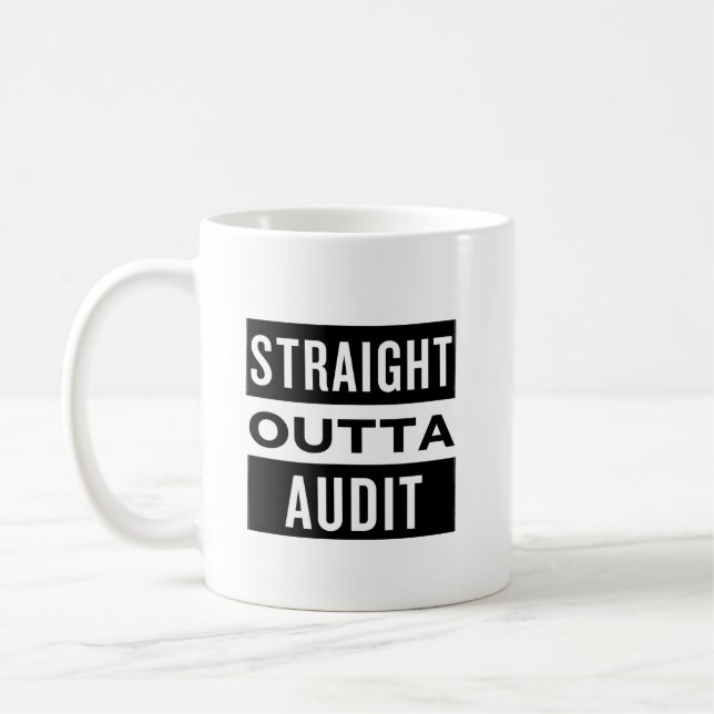 Outta Audit-Tasse Kaffeetasse (Links)