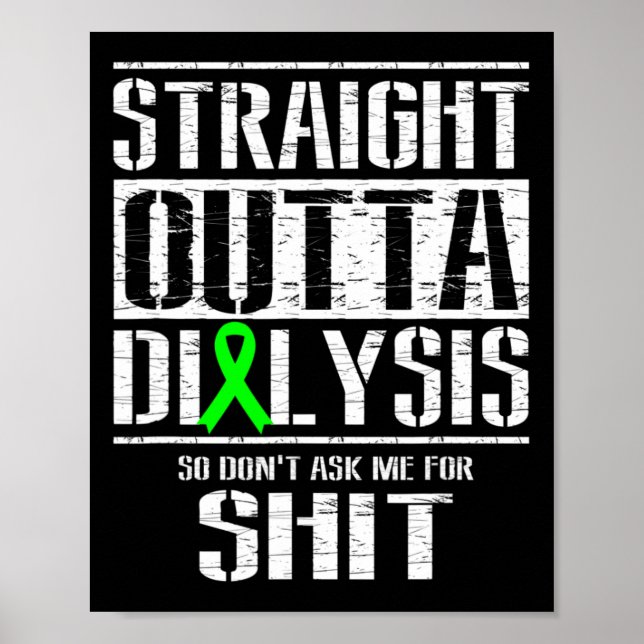 Outta Dialysis Frage mir Blatt Patientenspass Poster (Vorne)