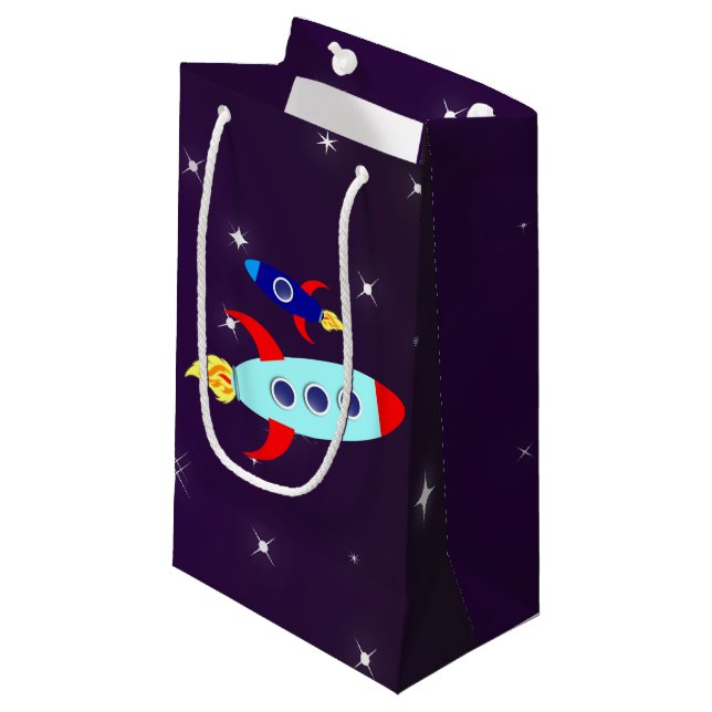 Outta Diese Welt!Junge Kleine Geschenktüte (Vorderseite Schrägansicht)