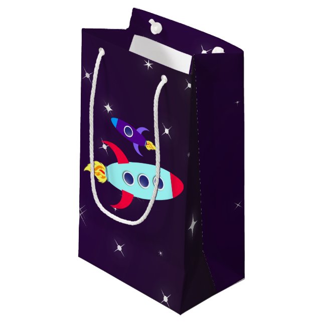 Outta Diese Welt! Mädchen Kleine Geschenktüte (Vorderseite Schrägansicht)
