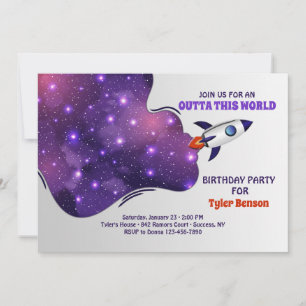 Outta dieser Welt Geburtstagsparty Einladung