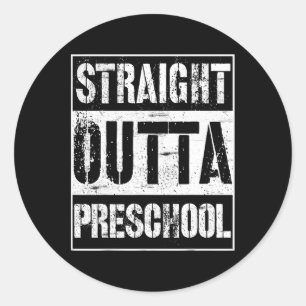 Outta Preschool Shirt Großes Pre-k Abschluss Gesch Runder Aufkleber