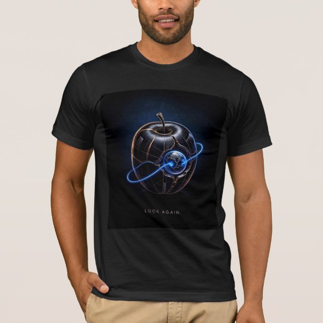 OUTTA SPACE — Blue Apple: Piercing Planet T-Shirt (Vorderseite)