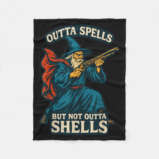 Outta Spells But Not Outta Shells Vintage  Fleecedecke (Vorderseite)