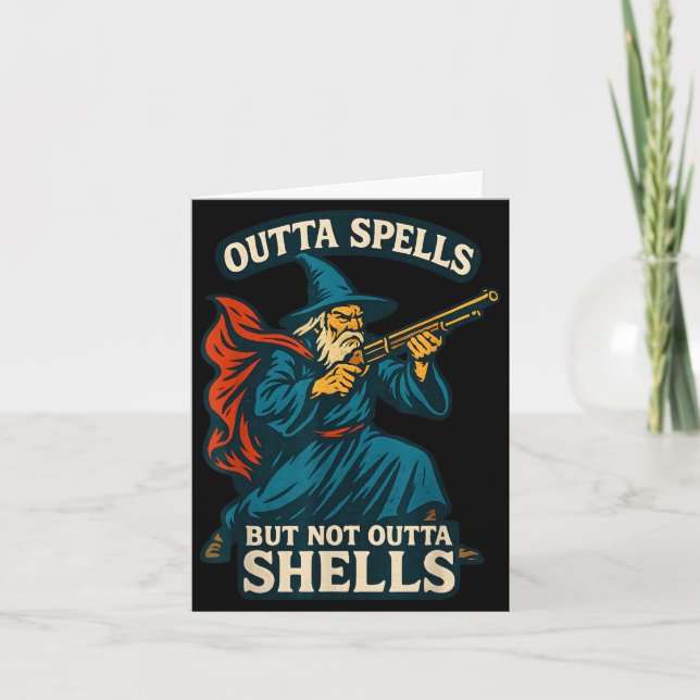 Outta Spells But Not Outta Shells Vintage  Karte (Vorderseite)