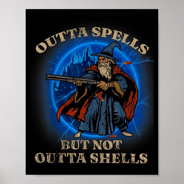 Outta Spells But Not Outta Shells Vintage  Poster (Vorne)