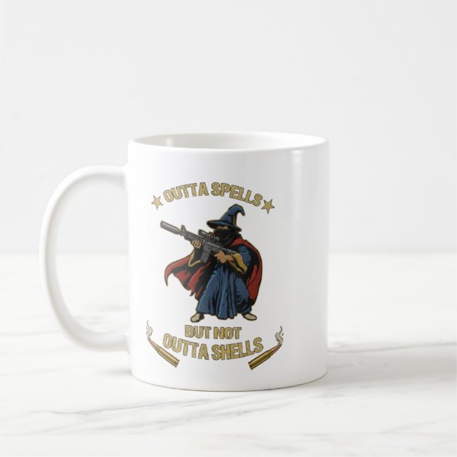 Outta Sprüche Aber Nicht Outta Schalen Fantasy Mem Kaffeetasse (Links)
