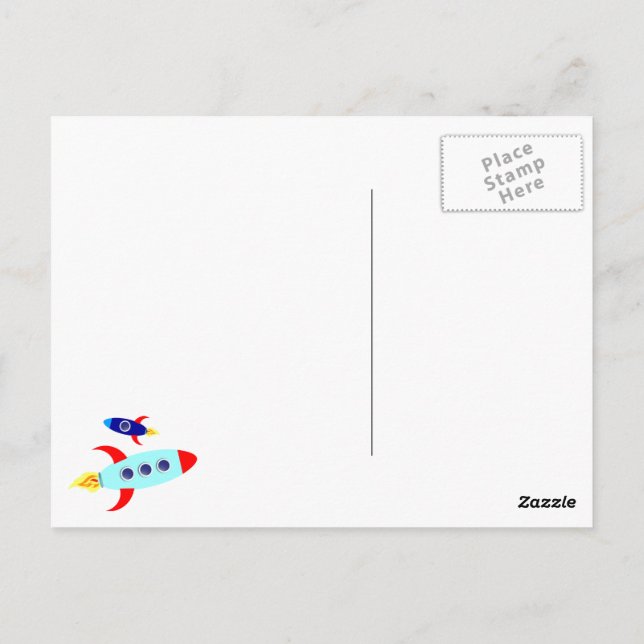 Outta This World! Junge Postkarte (Rückseite)