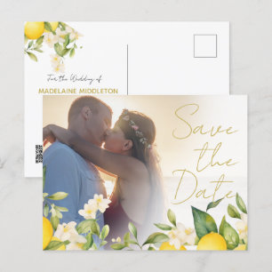 Ouvertüre des Fotos für Hochzeitspuren Save the Da Ankündigungspostkarte