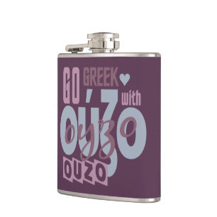 OUZO Gewohnheitsflasche Flachmann
