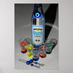 Ouzo mit Friends Poster