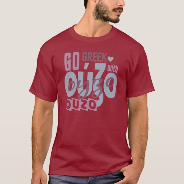 OUZO Shirt - wählen Sie Art u. Farbe (Vorderseite)