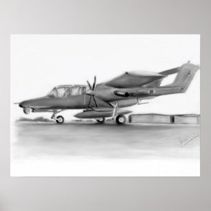 OV10 Bronco-Flugzeug Poster