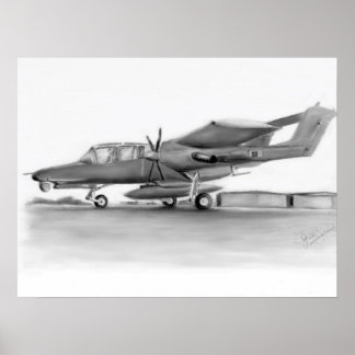 OV10 Bronco-Flugzeug Poster
