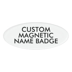 OVAL 3"x2" Personalisiertes Magnetisches Namenssch Namenschild