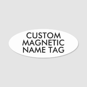 OVAL 3" x 1,25" Individuelle magnetische Namenssch Namensschild