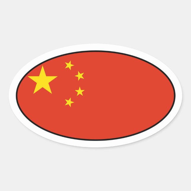 Oval-Aufkleber der China Ovaler Aufkleber (Vorderseite)
