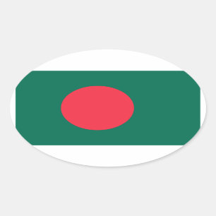 Oval-Aufkleber für Bangladesch Ovaler Aufkleber