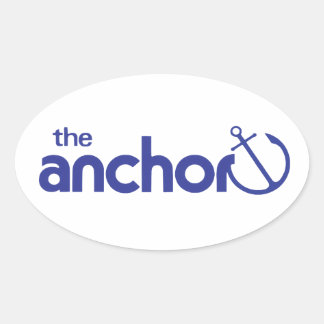 Oval-Aufkleber für das Ankerlogo Ovaler Aufkleber