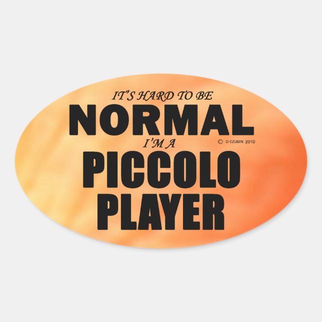 Oval-Aufkleber für den normalen Piccolo Player Ovaler Aufkleber (Vorderseite)