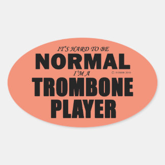 Oval-Aufkleber für den normalen Trombone-Player Ovaler Aufkleber