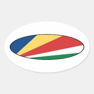 Oval-Aufkleber für die Seychellen Ovaler Aufkleber