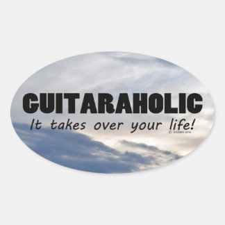 Oval-Aufkleber für Gitarren Ovaler Aufkleber