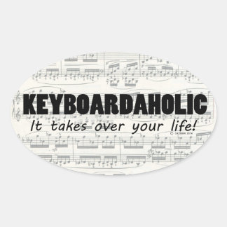 Oval-Aufkleber für Keyboardaholien Ovaler Aufkleber