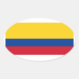 Oval-Aufkleber für kolumbianische Flagge Ovaler Aufkleber