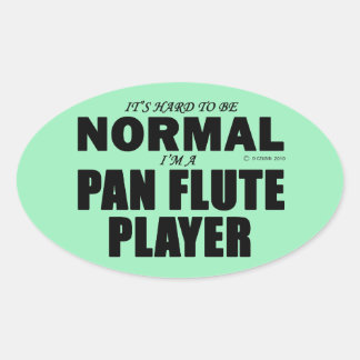 Oval-Aufkleber für normale Pan Flute Player Ovaler Aufkleber