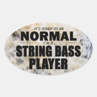 Oval-Aufkleber für normale String-Bass-Player Ovaler Aufkleber