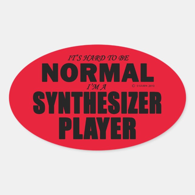 Oval Aufkleber für normale Synthesizer Player (Vorderseite)