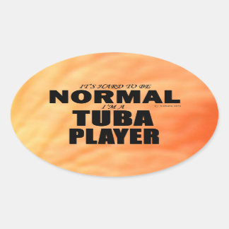Oval-Aufkleber für normale Tuba Player Ovaler Aufkleber