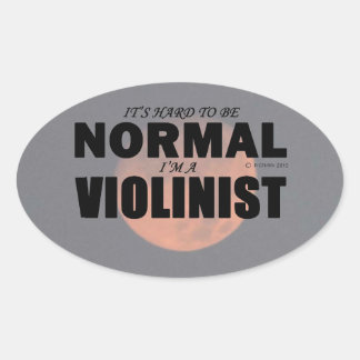 Oval-Aufkleber für normale Violinisten Ovaler Aufkleber