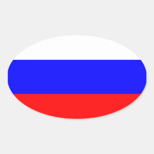 Oval-Aufkleber für Russland Ovaler Aufkleber