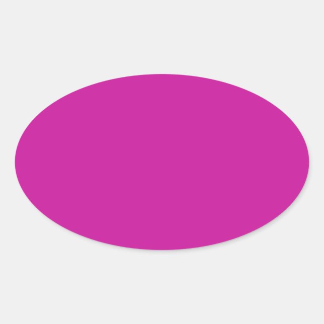 Oval-Aufkleber in heißrosa Ovaler Aufkleber (Vorderseite)