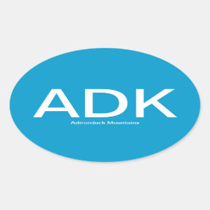 Oval-Autoaufkleber Adirondack BergADK Ovaler Aufkleber