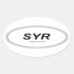 Oval-Autoaufkleber Syrakus New York Ovaler Aufkleber