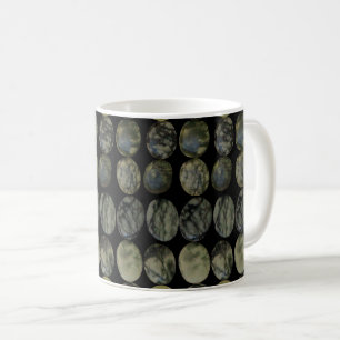Oval Banded Agate Gemstone Horizontales Muster Kaffeetasse