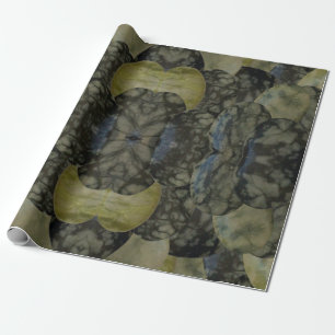 Oval Banded Agate Gemstone Vierteiliges Muster Geschenkpapier